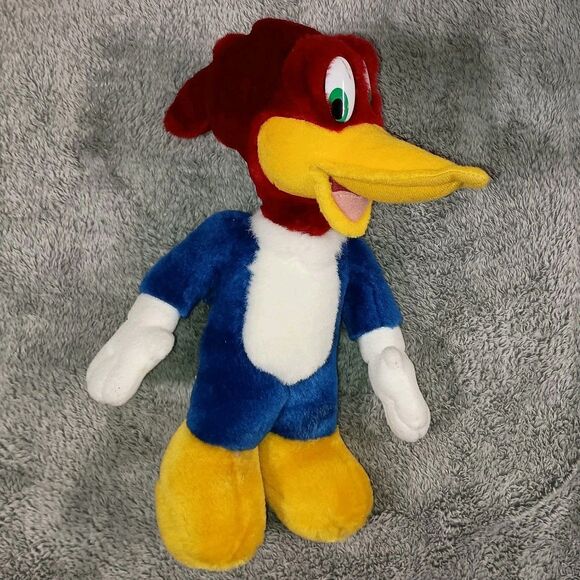 Vintage Universal Studios Woody Woodpecker 11 Inch Plush 90s Era Stuffed Animal - Picture 1 of 15